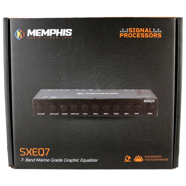 Memphis Audio SXEQ7 Marine Grade 1/2 DIN 7Band Graphic Equalizer