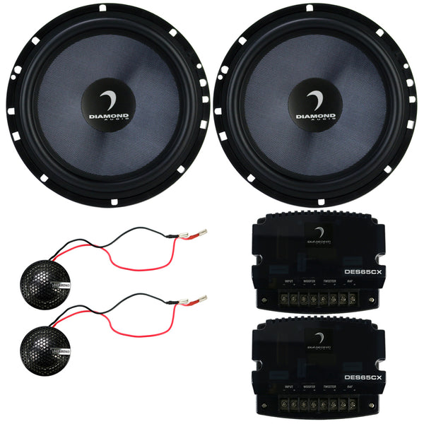 ■USA Audio/ダイヤモンドDiamond D365C 3Way16.5cm保証付●税込 Diamond Audio DE365C 6.5\" 70W RMS Elite Series 3-Way Component