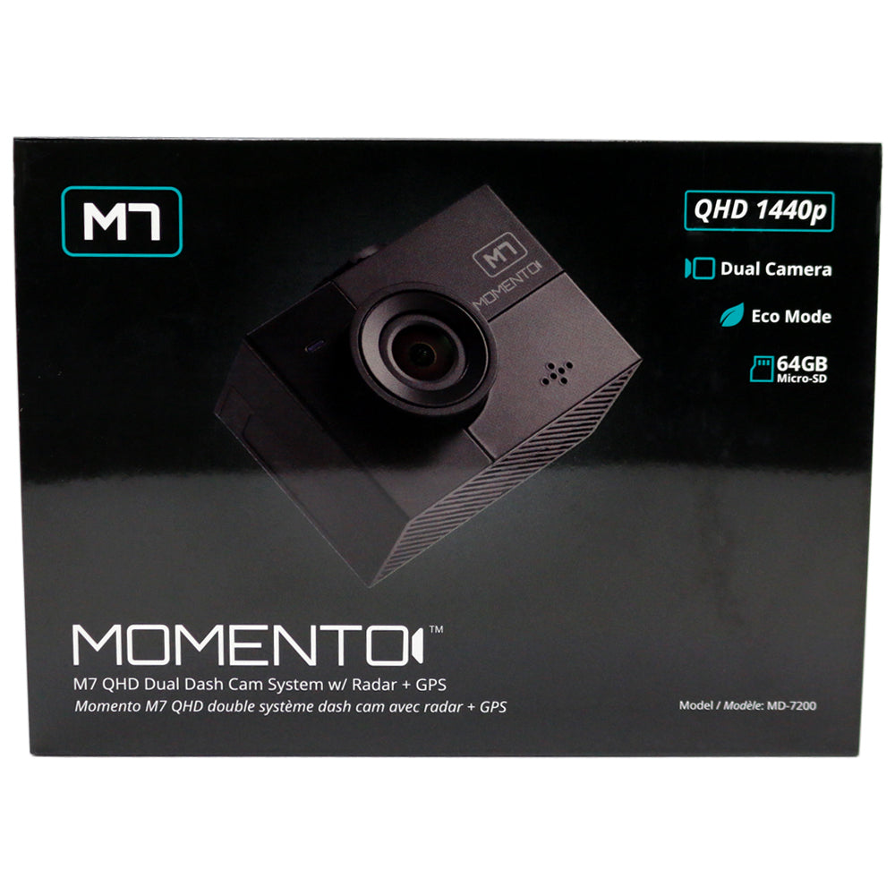 Momento M7, MD-7200, QHD Dual Dash Cam System